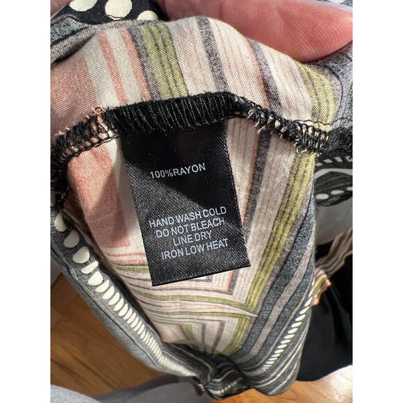 Lulus Montecito Maxi Dress Kimono Sleeves Metro Deep V front & back Hostess Sz M - Picture 9 of 12